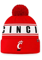 Top of the World Cincinnati Bearcats Red Slash Cuff Pom Mens Knit Hat