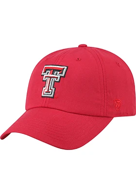 Top of the World Texas Tech Red Raiders Staple Adjustable Hat - Red