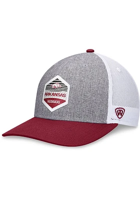 Top of the World Arkansas Razorbacks Slate Trucker Adjustable Hat - Grey