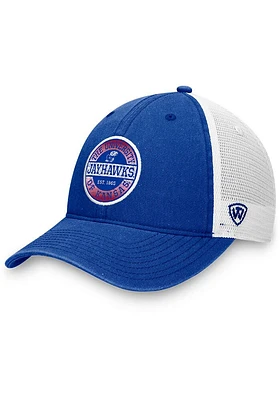 Top of the World Kansas Jayhawks Mist Meshback Adjustable Hat - Blue