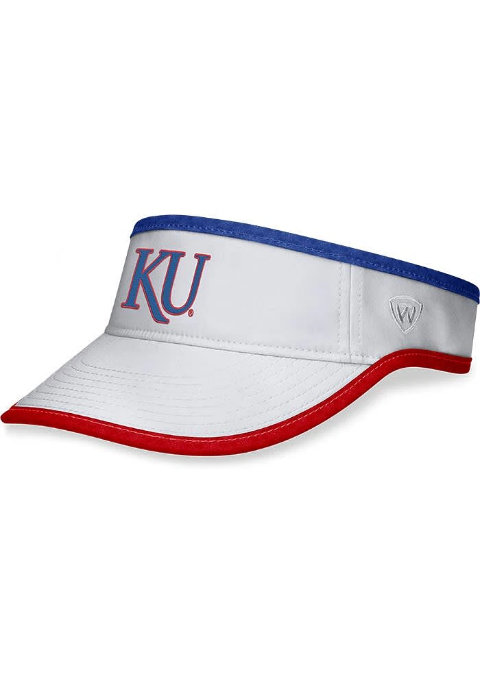 Top of the World Kansas Jayhawks Mens White Daybreak Design Adjustable Visor