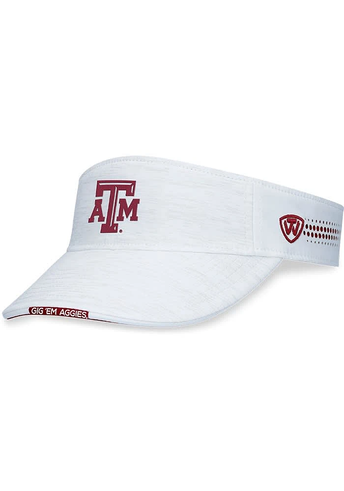 Top of the World Texas A&M Aggies Mens White Flare Adjustable Visor