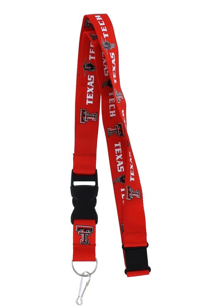 Texas Tech Red Raiders Red Buckle Lanyard - Red