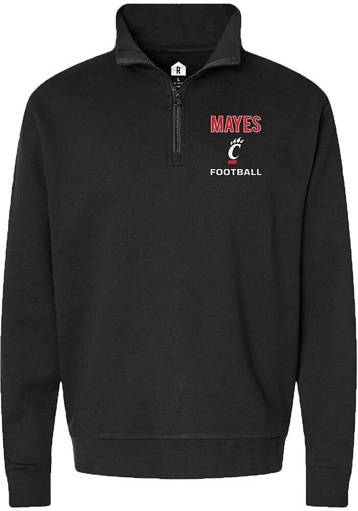 Jamoi Mayes  Rally Cincinnati Bearcats Mens NIL Embroidered Long Sleeve Qtr Zip Pullover