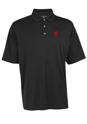 Antigua Kansas City Monarchs Mens Black Exceed Short Sleeve Polo