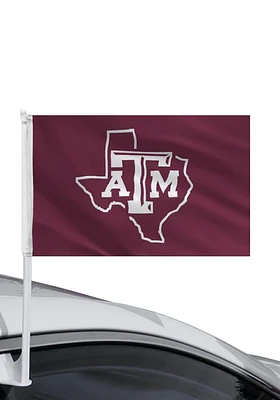 Texas A&M Aggies 11x16 Maroon Car Flag - Maroon