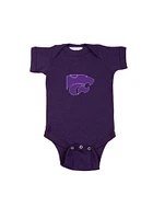 K-State Wildcats Baby Purple Embroidered Logo Short Sleeve One Piece