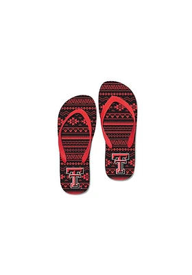 Texas Tech Red Raiders Tribal Fabric Flip Flop Womens Flops