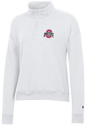 Champion Ohio State Buckeyes Womens Powerblend 1/4 Zip Pullover