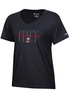 Champion Cincinnati Bearcats Womens Black Core Logo Short Sleeve T-Shirt