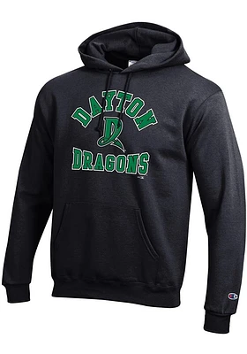 Champion Dayton Dragons Mens Black Powerblend Long Sleeve Hoodie