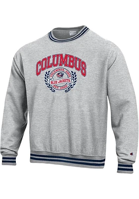 Champion Columbus Blue Jackets Mens Grey Reverse Weave Long Sleeve Fashion Sweatshirt