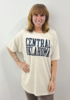 Champion Central Oklahoma Bronchos Oatmeal Arch Name Short Sleeve T Shirt