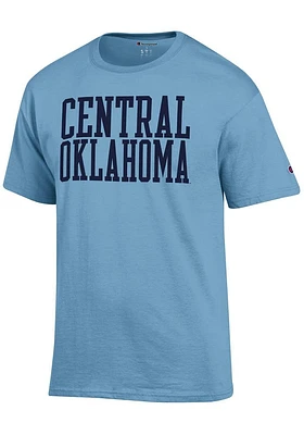 Champion Central Oklahoma Bronchos Blue Arch Name Short Sleeve T Shirt