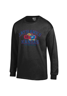 Champion Kansas Jayhawks Black Number One Long Sleeve T Shirt