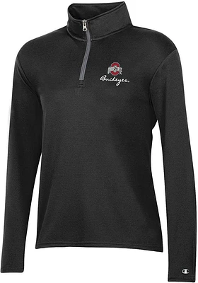 Champion Ohio State Buckeyes Womens Mock Mesh 1/4 Zip Pullover