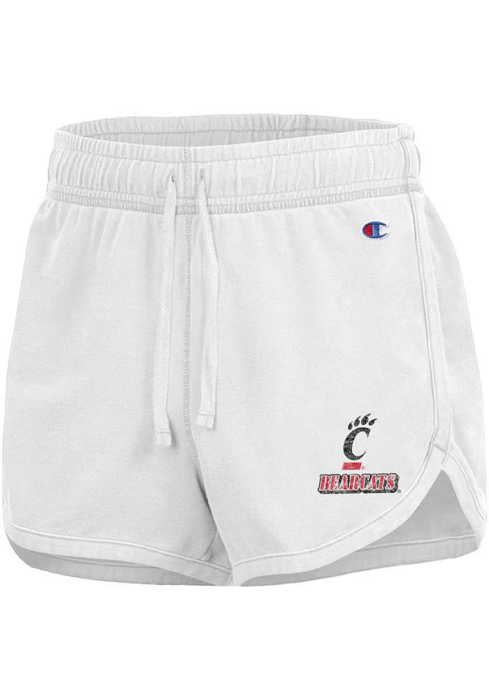 Champion Cincinnati Bearcats Womens White Curved Shorts