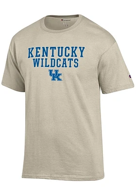 Champion Kentucky Wildcats Oatmeal Stacked Name Short Sleeve T Shirt