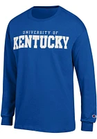 Champion Kentucky Wildcats Blue Wordmark Long Sleeve T Shirt