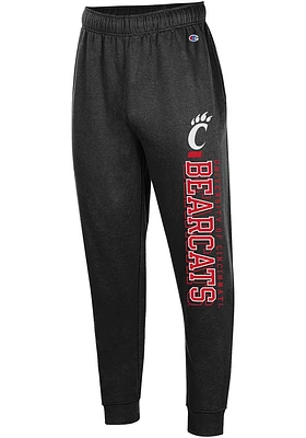 Champion Cincinnati Bearcats Mens Black Stadium Fleece Cargo Sweatpants