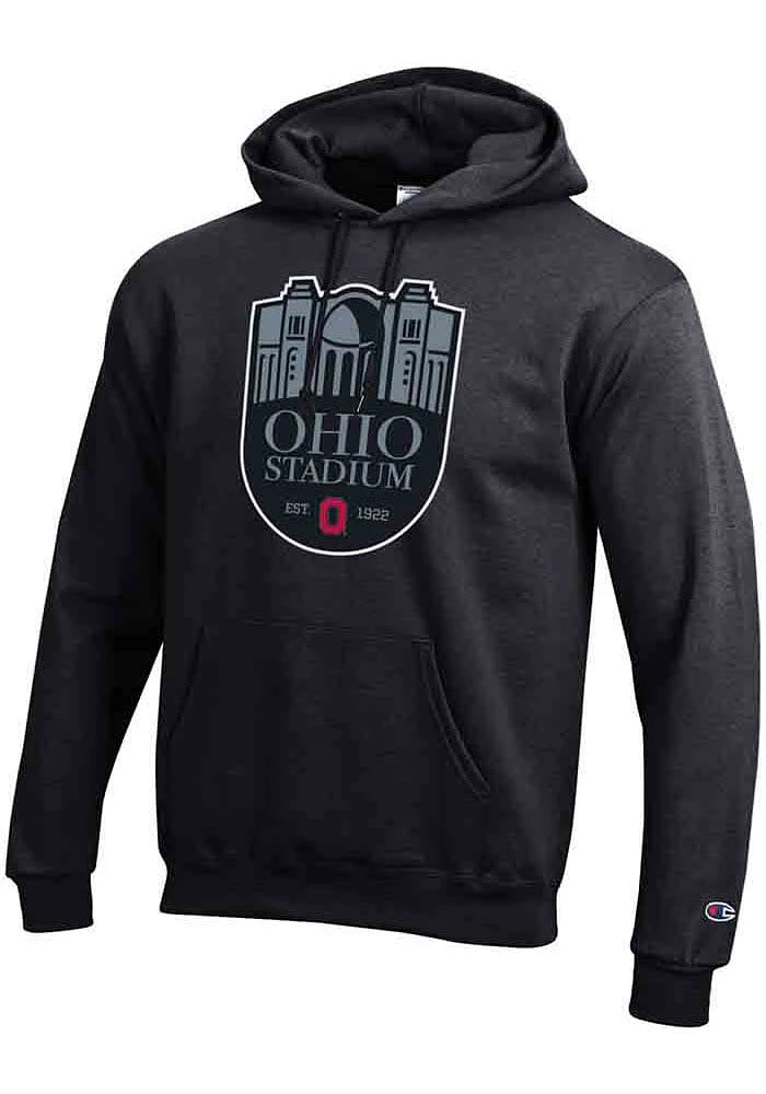 Champion Ohio State Buckeyes Mens Black Stadium Long Sleeve Hoodie