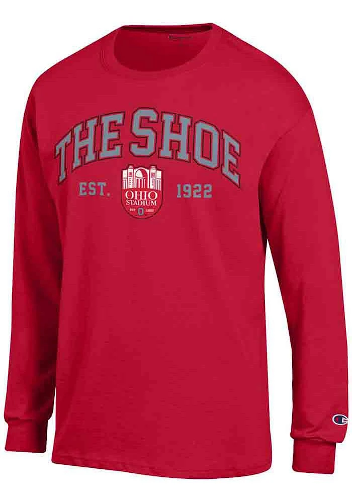 Champion Ohio State Buckeyes Red The Shoe Stadium Long Sleeve T Shirt