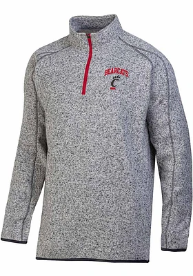 Champion Cincinnati Bearcats Mens Grey Stadium Artic Fleece Long Sleeve Qtr Zip Pullover