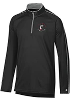 Champion Cincinnati Bearcats Mens Black Stadium Contrast Long Sleeve 1/4 Zip Pullover