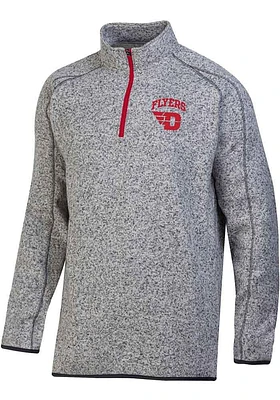 Champion Dayton Flyers Mens Grey Stadium Artic Fleece Long Sleeve 1/4 Zip Pullover