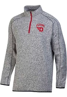 Champion Dayton Flyers Mens Grey Stadium Artic Fleece Long Sleeve Qtr Zip Pullover