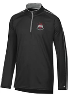 Champion Ohio State Buckeyes Mens Black Stadium Contrast Long Sleeve 1/4 Zip Pullover