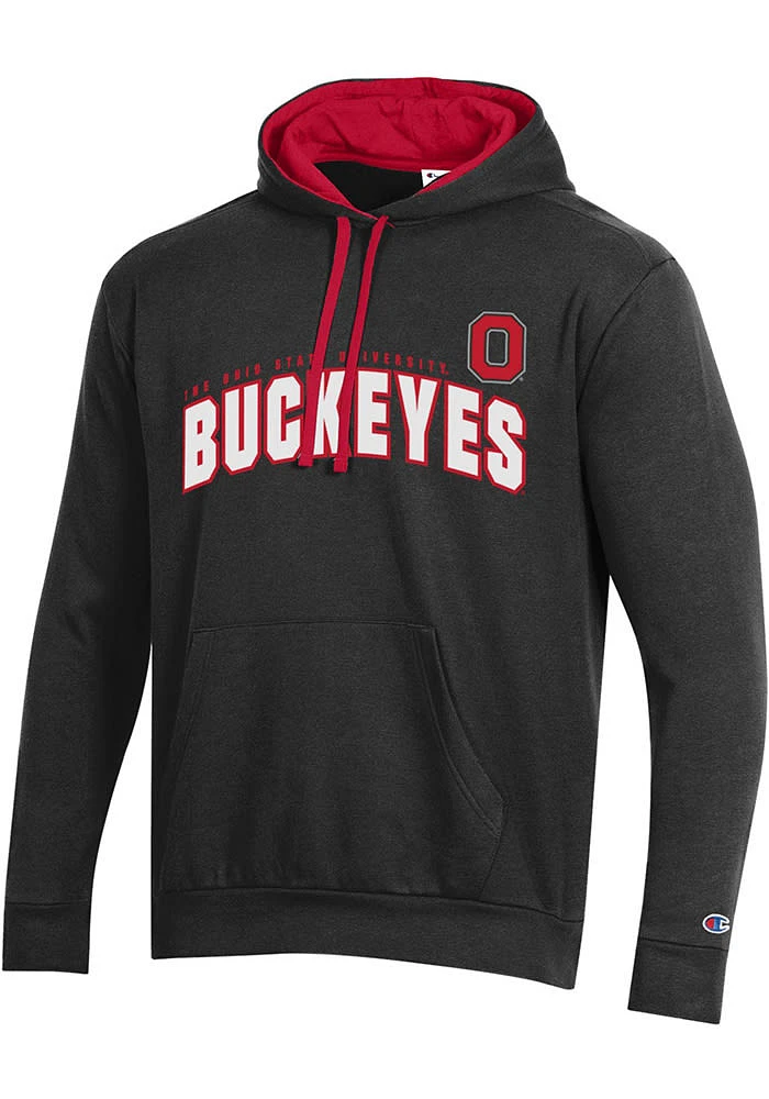 Champion Ohio State Buckeyes Mens Stadium Fleece Long Sleeve Hoodie