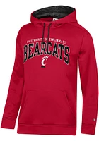 Champion Cincinnati Bearcats Mens Red Stadium Fleece Mesh Lining Hood