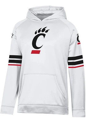 Champion Cincinnati Bearcats Mens White Stadium Jersey Look Hood