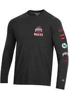 Champion Ohio State Buckeyes Black Stadium Three Hits Long Sleeve T Shirt