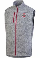 Champion Ohio State Buckeyes Mens Grey Stadium Artic Fleece Design Sleeveless Jacket