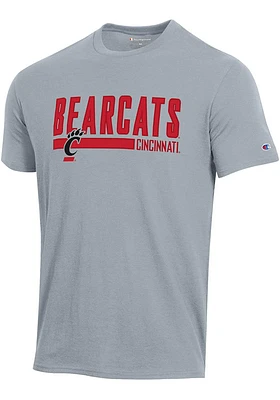 Champion Cincinnati Bearcats Grey Stadium Distressed Short Sleeve T Shirt