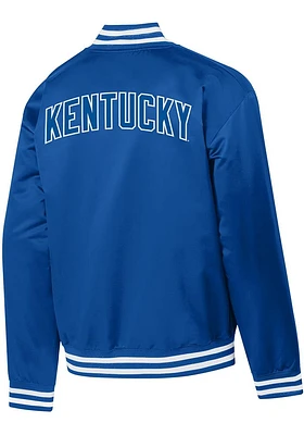 Champion Kentucky Wildcats Mens Blue Super Fan Satin Bomber Medium Weight Jacket