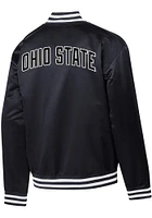 Champion Ohio State Buckeyes Mens Black Super Fan Satin Bomber Medium Weight Jacket