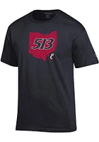 Champion Cincinnati Bearcats Black 513 Day Graphic Short Sleeve T Shirt