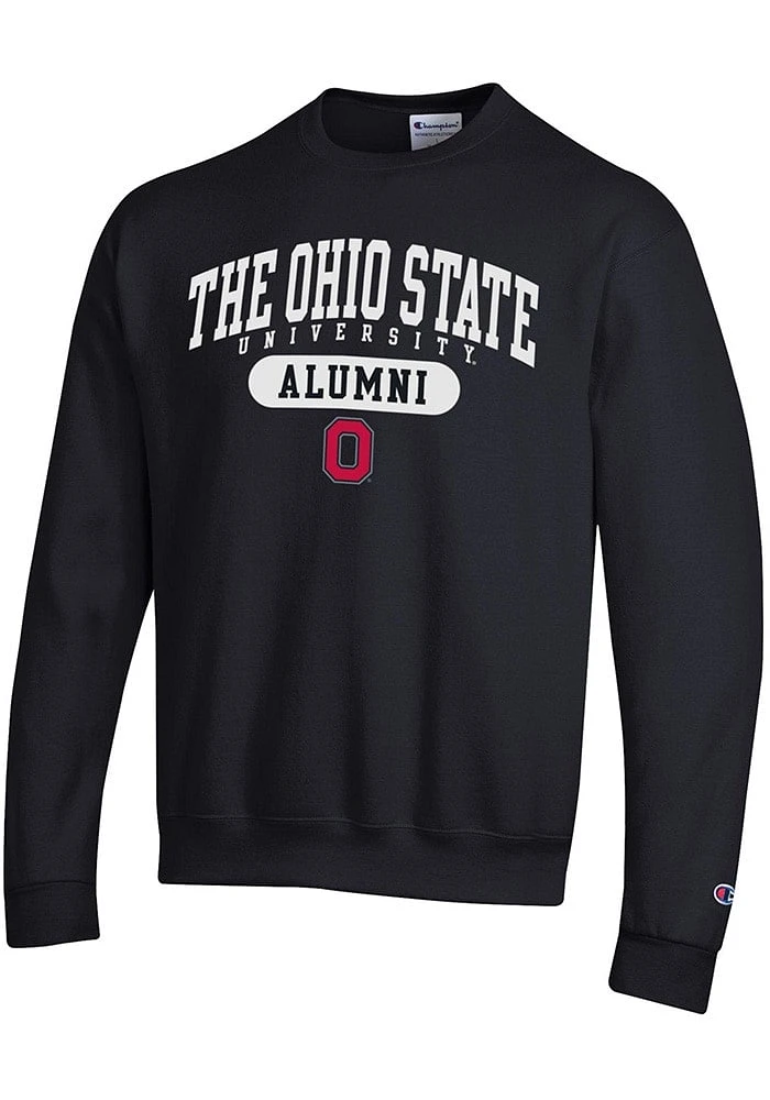 Champion Ohio State Buckeyes Mens Black Alumni Powerblend Long Sleeve Crew Sweatshirt