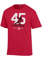 Archie Griffin  Ohio State Buckeyes Red Champion Name and Number Short Sleeve T Shirt