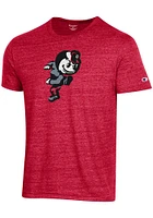 Champion Ohio State Buckeyes Red MASCOT LOGO Short Sleeve Fashion T Shirt