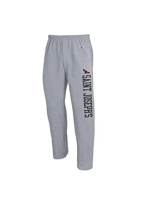 Champion Saint Josephs Hawks Mens Grey Open Bottom Sweatpants