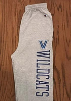 Champion Villanova Wildcats Mens Grey Open Bottom Sweatpants