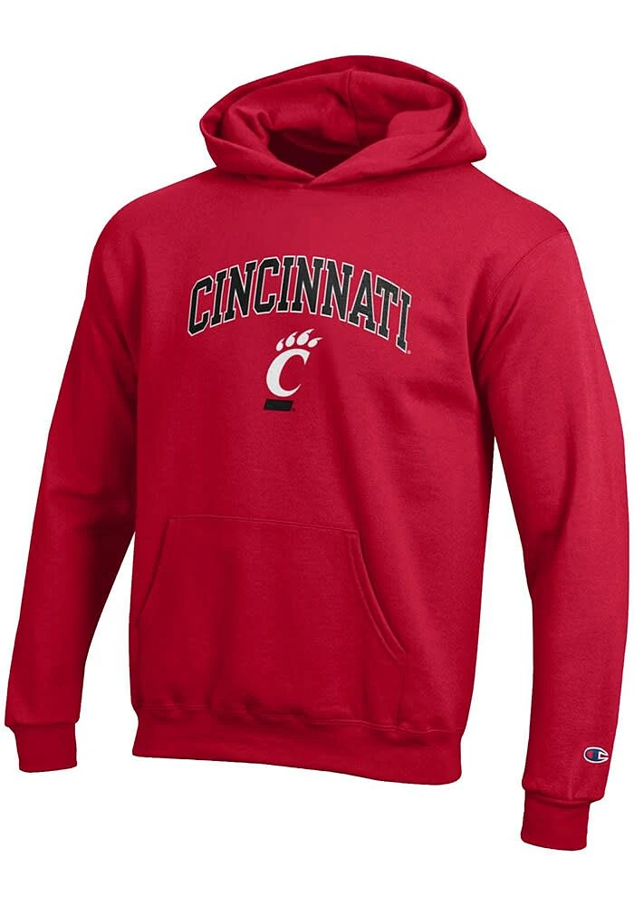 Champion Cincinnati Bearcats Youth Red Primary Logo Long Sleeve Hoodie