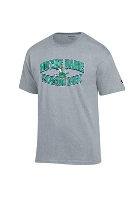 Champion Notre Dame Fighting Irish Grey Arch Short Sleeve T Shirt
