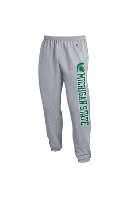 Champion Michigan State Spartans Mens Grey Down Style Sweatpants