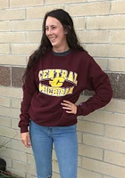 Champion Central Michigan Chippewas Mens Maroon No1 Long Sleeve Crew Sweatshirt