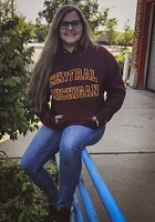 Champion Central Michigan Chippewas Mens Maroon Arch Long Sleeve Hoodie